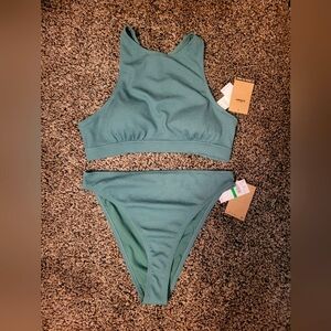 Nike Green Racerback Bikini Set